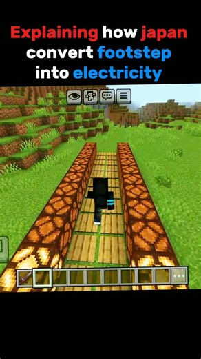 Explaining how japan covert footstep into electricity#short#minecraft#minecraft logic