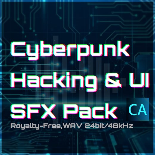 Cyberpunk Hacking & UI SFX Pack – Futuristic Sci-Fi Sound Effects for Game Dev & Video by cotorano