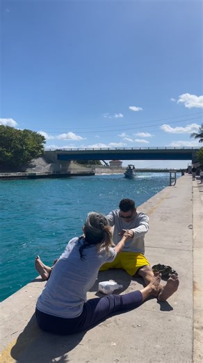 Stretching at the Boynton Inlet #WelcomeToBoyntonBeach #boyntonbeachwelcomesyou #boyntonbeach #boyntoninlet | Welcome To Boynton Beach