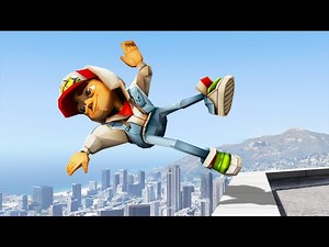 SUBWAY SURFERS CRAZY JUMPS/FALLS (GTA 5 Subway Surfers Best Fails) #2