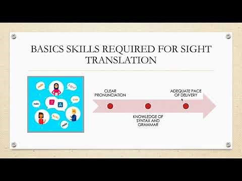 Understanding Sight Translation