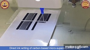 Direct Ink Writing of Micro Supercapacitor Array on Make a GIF