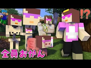 全MOBがおかんになってるドッキリｗｗ【まいくら / マインクラフト】