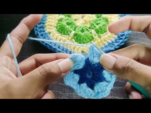 Crochet African flower granny square| Beginner friendly tutorial #crochet #crochetforbeginners