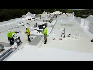 Anthony Roofing, a Tecta America Company coating Quarry Stone Condo in Aurora, Illinois
