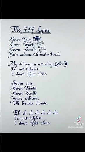 7 Eyes 7 Winds 7 Scrolls LYRICS