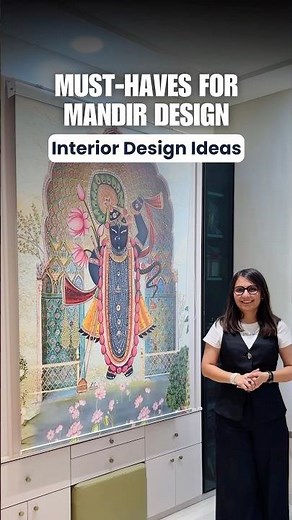✅ Mandir Design Must-Haves | Pooja Area In Living Room #home #interiordesign