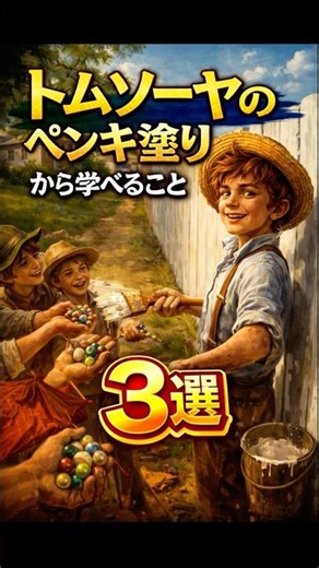 トムソーヤのペンキ塗りから学べること3選 #マーク・トウェイン #むかしばなし #ビジネス