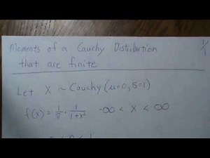 Moments of a Cauchy Distribution that are Finite