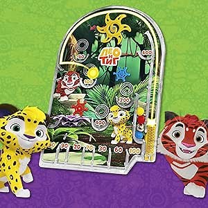 Fast Action Tabletop Pinball Game - Speed and Attention Challenge for Kids, Instructions in Russian, Age 3+