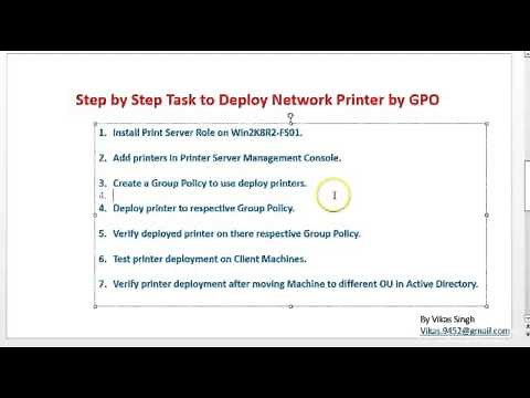 How to Deploy/Install Network Printer By Using Group Policy (GPO)