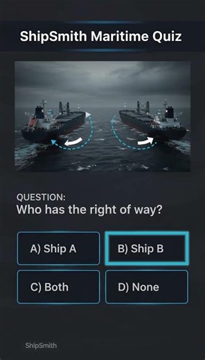 ⚡ **ShipSmith Maritime Quiz #6: Right of Way Rule**