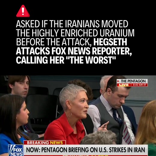 FOX NEWS' JENNIFER GRIFFIN: Are you certain none of that highly enriched uranium was moved? HEGSETH: Jennifer, you've been about the worst. The one who misrepresents the most intentionally. GRIFFIN: I take issue with that | The Resistance