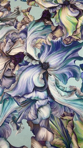 Pure Silk Charmeuse High Quality Premium Italian Fabric/ Designer Floral Print/ Alta Moda Luxury Textile Natural Fabric by the Yard - Etsy