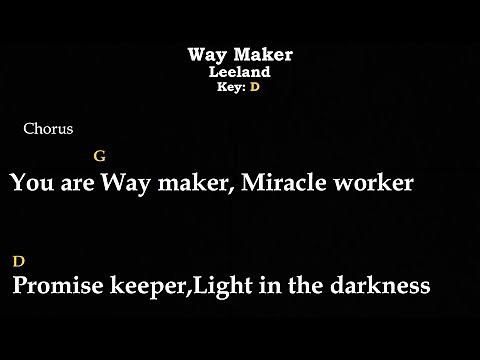 Leeland - Way Maker || Chords And Lyrics || Instrumental || Key Of D