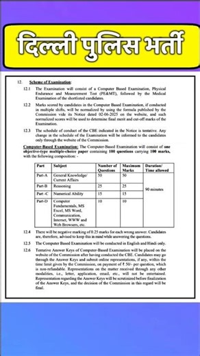 Delhi Police Constable Exam Pattern, Syllabus & Physical 2025 || दिल्ली पुलिस सलेबस | #delhipolice