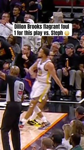 Dillon Brooks flagrant for hitting Steph 😬