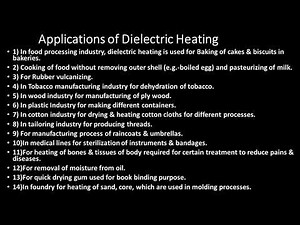 Applications of Dielectric Heating | Electrical Engineering