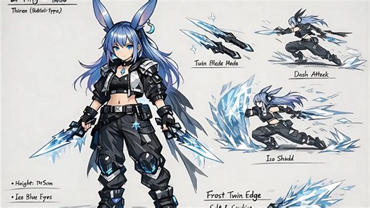 模仿zzz设定，AI图嵌文字生成测试