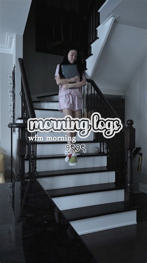 lil morning before work 🩷💚 #morningroutine #wfh #matchalatte #morningvlog