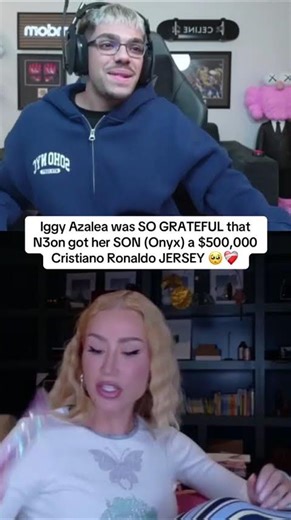 Iggy Azalea was GRATEFUL N3on got her son a $500,000 Cristiano Ronaldo JERSEY❤️😭 #n3on