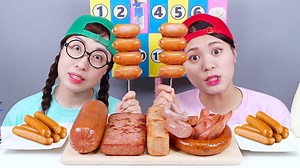 Sausage Food Sauce Challenge DONA #mukbang #foodchallenge #asmr | DONA English