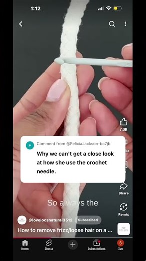 Check her page out. This is a close up of how to use the needle.