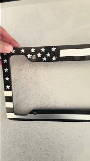 Patriotic Black American Flag License Plate Frames (2 Pack)