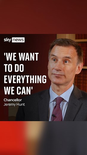 Jeremy Hunt MP told Sky News that energy price increases were not expected to happen, but could not be ruled out. #chancellor #energy #prices | Sky News