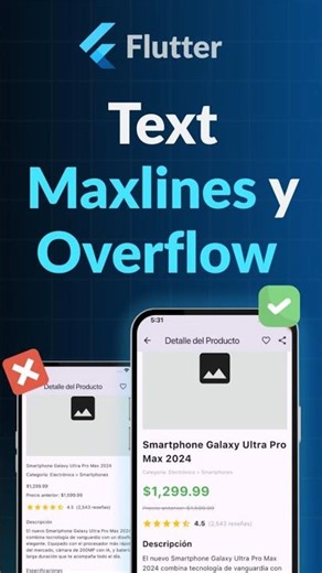 El secreto para controlar texto en Flutter: maxLines + overflow