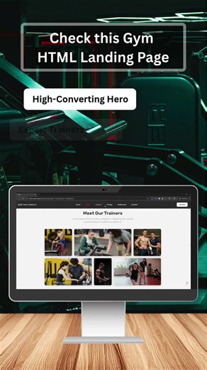 Free response gym website template with source code 🤩