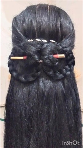 ''Cute & Simple open hairstyles tutorial for party'' #diyhairstyle #viralshort #hair