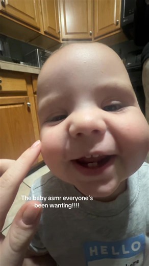 HES BACK!!! #babyasmr #mouthsounds #fyp #facetracing | baby