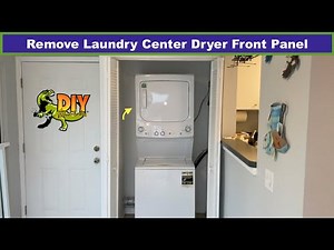 Remove GE Laundry Center dryer front panel