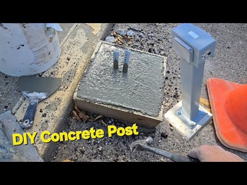 How to Make a Concrete Post for Electrical Pedestal | Parking Lot DIY