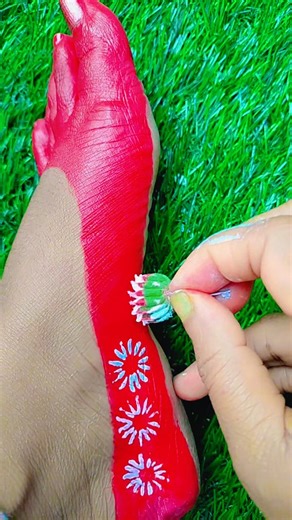 Mou Biswas🌻🌿 on Instagram: "Alta art' design simple ✨ #altaart #altadesing #viralreels #instagram #2025"