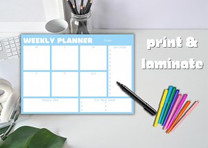 Simple Blue Digital Weekly Planner | Colourful Planner | Basic Planner | Weekly Planner | | Digital Print | Goodnotes Planner - Etsy Canada