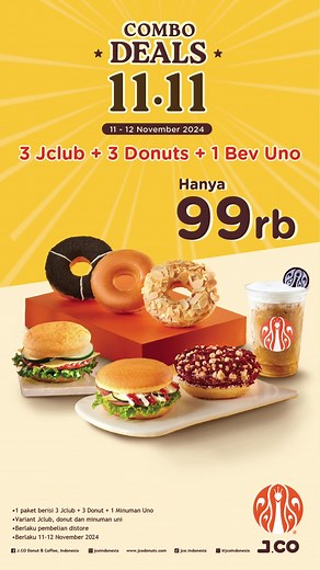 Promo Spesial 11.11: Kombinasi Donuts dan Jclub