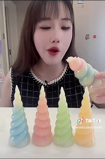 Mesmerizing Mukbang: Chinese Beauty Eats ASMR Wax Candy Sticks