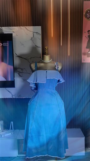 Timeless Denim Gown Fashion