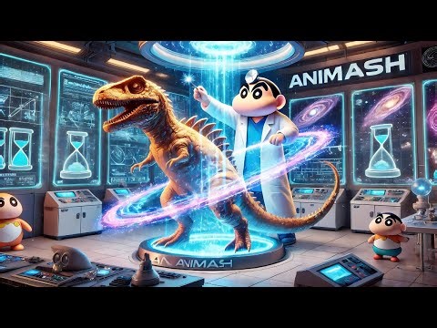 SHINCHAN Fuses a Stegosaurus with a Black Hole to Create GODZILLA? | Animash