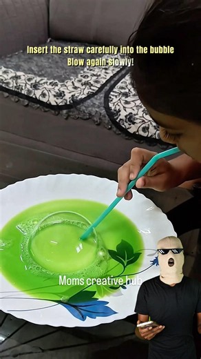 Bubble Inside Bubble Magic! 🫧 Easy Science Experiment #Shorts #experiements #viral #science #diy