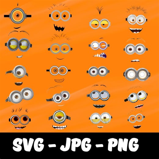 Cartoon Faces SVG Bundle | Character Clipart (digital Download - Etsy