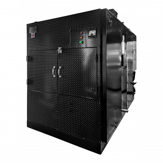 J&R Manufacturing Oyler 1300 67" x 120" x 88" 2,000 lb. Wood-Fired Smoker - 120V