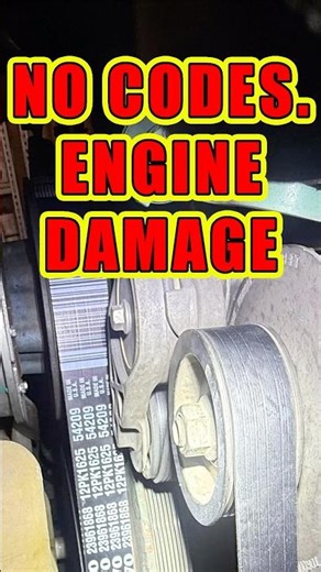NO CODES. ENGINE DAMAGE.