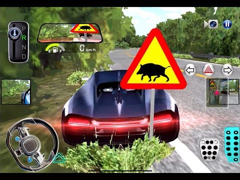 🚘3D Driving Class 🌆Blue Sports Car: Car Wash, Uphill & Forest Road⛰️🌲iOS Android Real Touch Gameplay