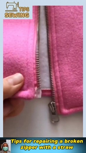 2.2M views · 17K reactions | Tips for repairing a broken zipper with a straw #sewing #tailor #reels | Sewing Tips | Facebook