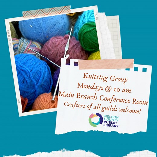 Make plans to craft with us, Monday mornings at the Main Branch! | Nelson County Public Library | Facebook