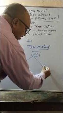 Prime Factorization of 26 in 10 Seconds! ⚡ | Tree Method | Er Md Danish Sir