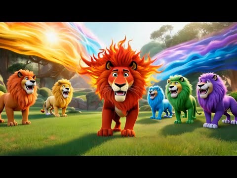 🌈🦁 Rainbow Roar with the Lions! | Fun Lion Song for Kids 🎶